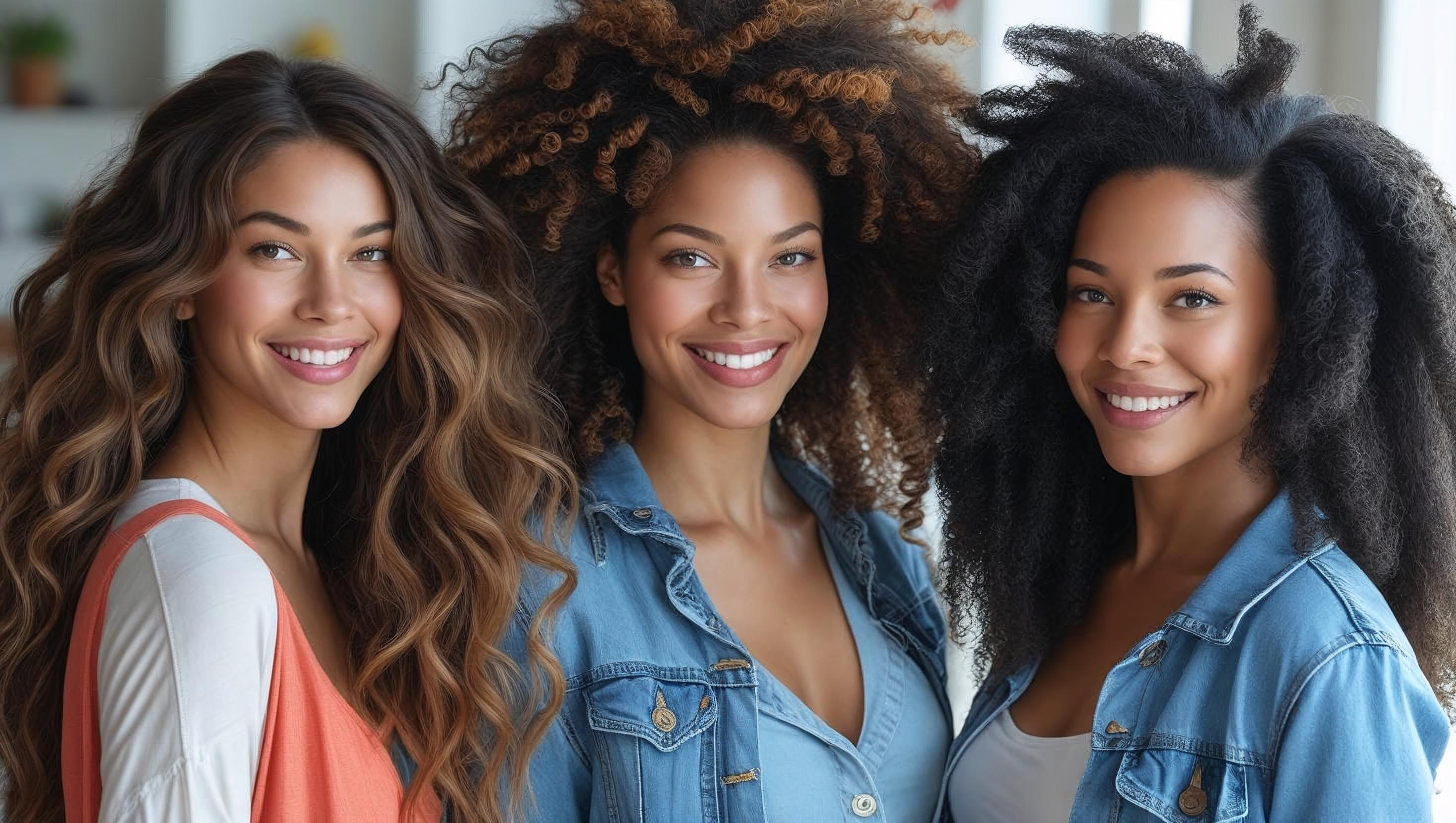Cheveux crépus bouclés frisés