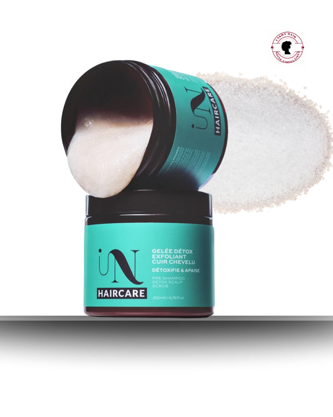 Gelée exfoliant cuir chevelu In Haircare pour cheveux sains, exfoliation douce, croissance stimulée, cuir chevelu purifié et régulé, formule naturelle et vegan.