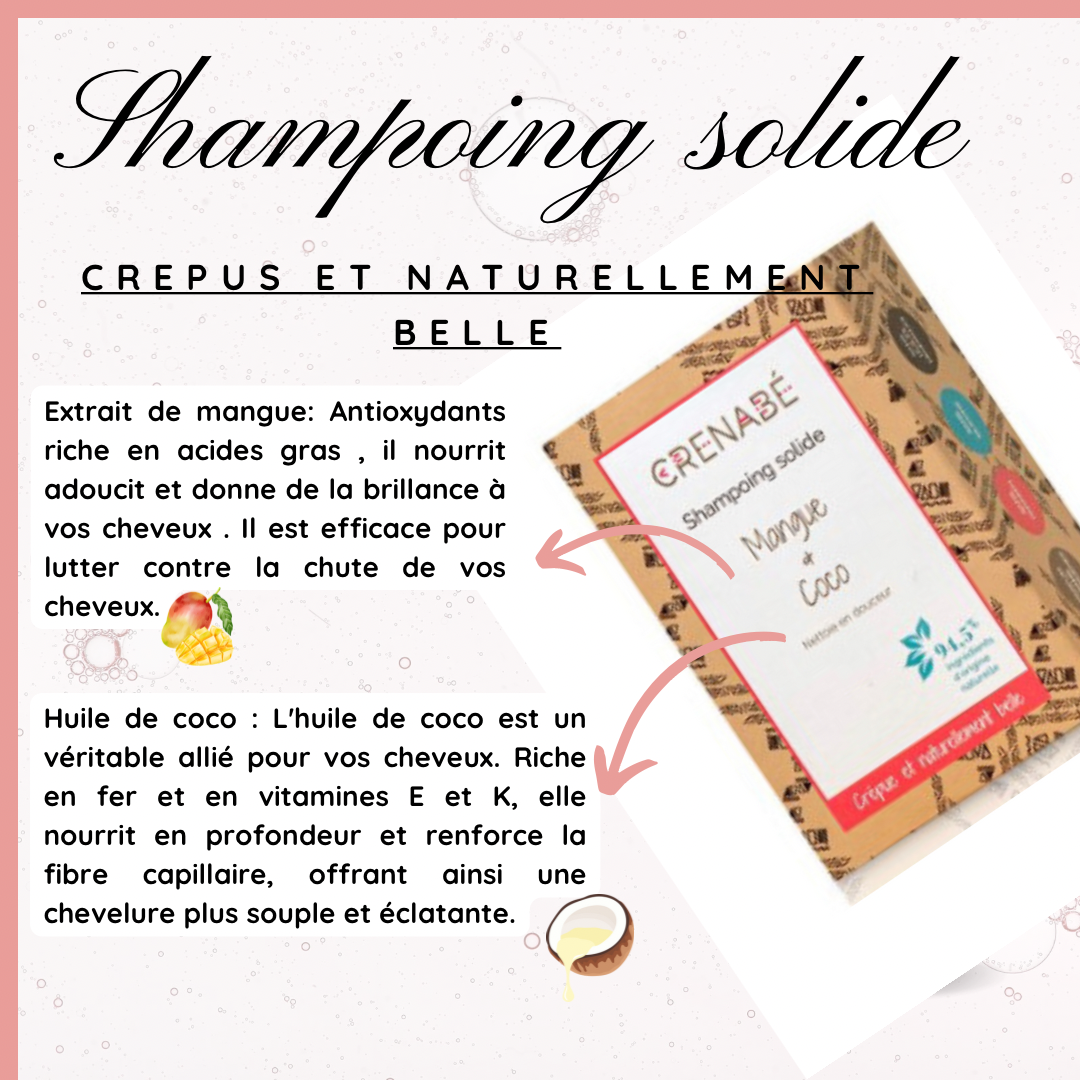 Shampoing solide Crenabé Mangue et Coco